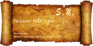 Spiesz Márta névjegykártya